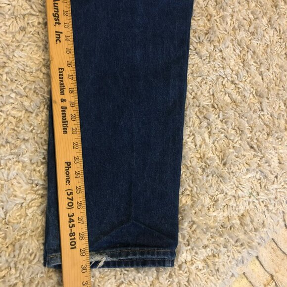 Diamond Gusset Cotton Blue Denim sz 42x29 Mens Jeans Button Fly Made in USA - Picture 9 of 11